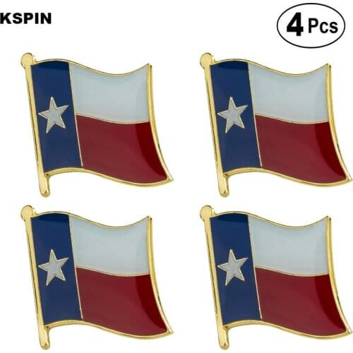 U.S.A Texas Flag Pin Lapel Pin Badge Brooch Icons 4pcs
