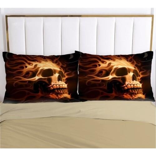 1pc Skull Deadpool Pillow cover Pillow case Bedding Pillowcase Pillowcovers decorative for home 3D HD Print Fire red