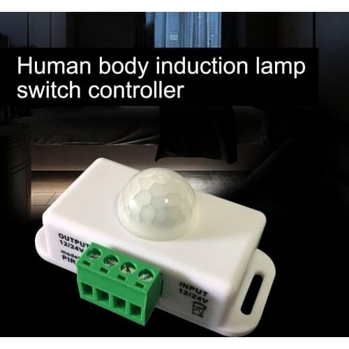 Dc 12V-24V Body Infrarood Pir Motion Sensor Schakelaar Strip Automatische Infrarood Pir Motion Sensor Tijdschakelaar High Stable