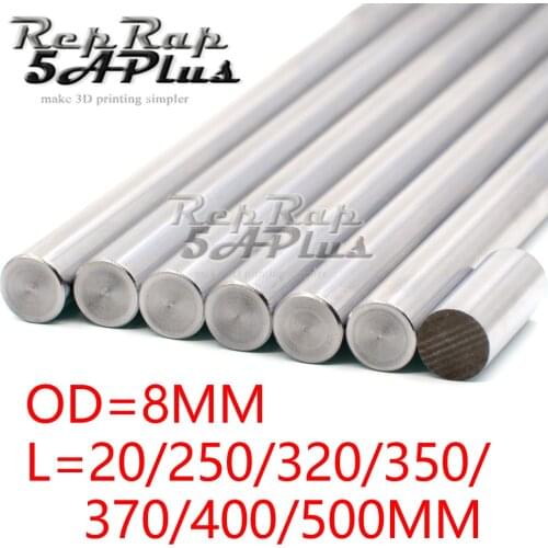 2PCS OD 8mm Liner Rail Linear Shaft 20mm 250mm 320mm 350mm 370mm 400mm 500mm for 3D Printer X Y Z Axis CNC 3D Printer Parts