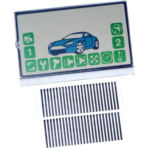 2PCS A92 LCD Display Screen + Flexible Cable Stripes For 2 PCS/lot Russia Starline A92 A94 Car Alam LCD Remote Control Keychain