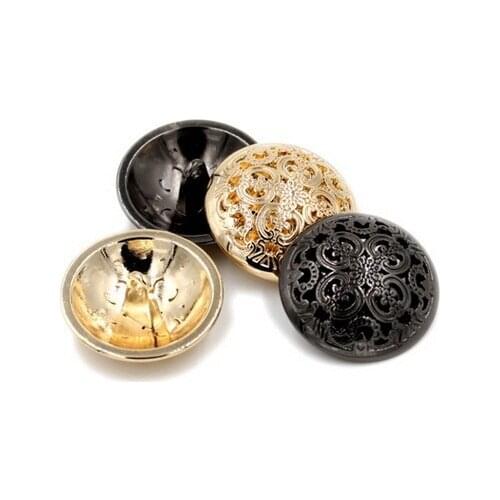 200Pcs/lot 23mm bulk button topcoat metal button mesh decorated sweater clothing breastpin accessories gold button