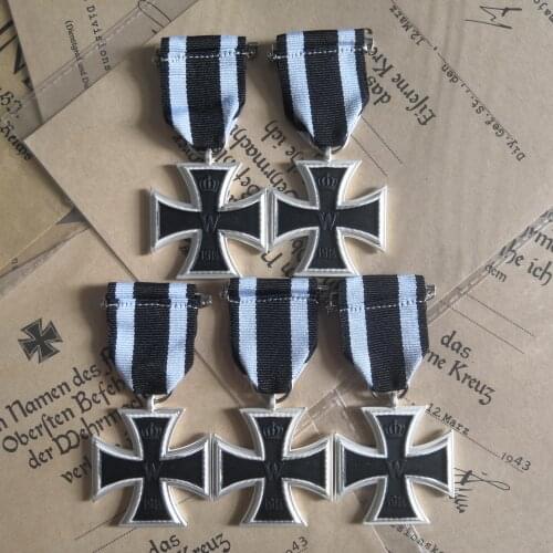 5pcs/lot Germany 1914 Iron Cross 2nd Class with Ribbon World War I Military Decoration Deutschland Eisernes Kreuz II. Klasse EK2