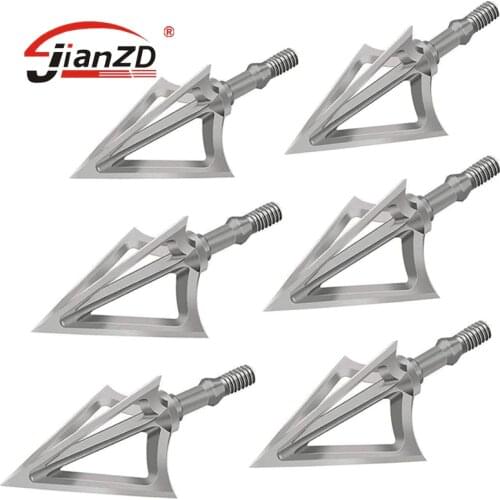 6/12/24pcs Archery Fixed 3 Blade Broadhead Sharp 100Grain Arrow Head Stainless Alloy G5 Arrowhead Screw Tips Hunting