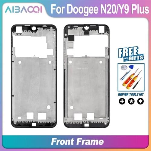 AiBaoQi Brand New Front Frame For 6.3 Inch Doogee N20/Y9 Plus Front Housing Cover Case Assembly Replacement+3M Adhesive