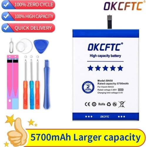 BN50 5700mAh Battery for Xiaomi max2 max 2 Batteries within free tools+tracking number