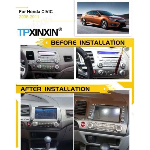 Carplay Car Radio 2 Din Stereo Control Receiver Android For Honda CIVIC 2006 2007 2008 2009 2010 2011 GPS Player Audio Head Unit