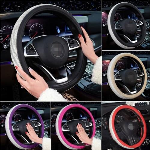 Car Accessories Dual USB Car Charger Full Drill Steering Wheel Cover Diamond Rhinestone Craftsmanship Safety Hammer Cover Luxury