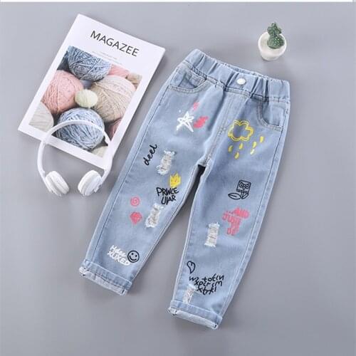Girls over 2 years old jeans and slacks Children fashion pants