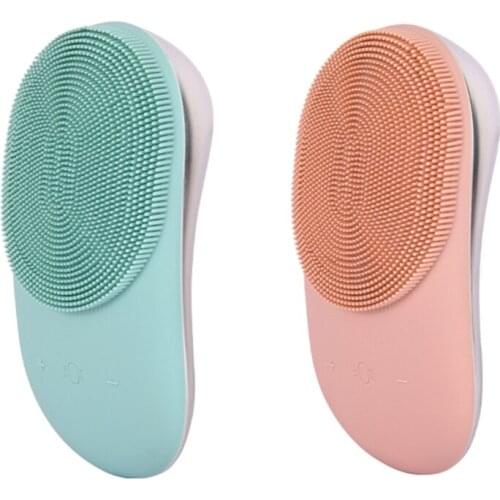 M4YA Electric Ultrasonic Facial Cleansing Brush Heated USB Rechargeable Face Scrubber