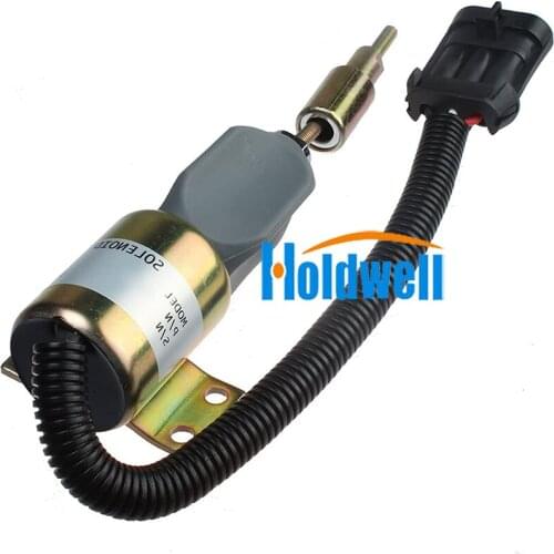 Holdwell 12V Stop Solenoid SA-3850-12 1751ES-12E6UC4B1S5 for New Holland 1085 1078 1079 Truck Ford 7.8L Engine