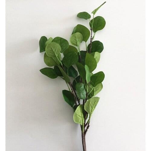 6pcs/lot Simulation Flower Wholesale Artificial Silk Leaf Branch for Home Decoration Free Shipping