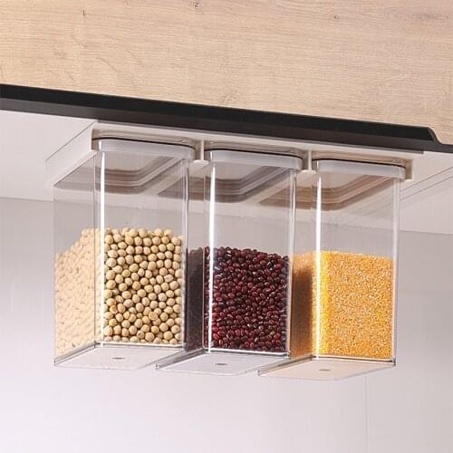 0.9L 2.4L 3.4L Food Seasoning Container Kitchen Spice Boxes Jar Double Lid Cereal Condiment Bean Storage Bottle Container Cocina