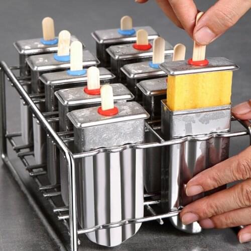 Creative stainless steel ice cream mold artifact home-made popsicle large ice cream frozen ice cube freezer tray mold LB92813