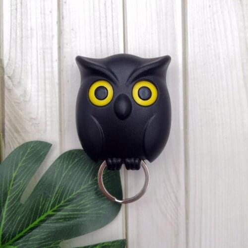 1PCS Creative Home Decor Cartoon Animal Bunny Bear Owl Cartoon Magnetic Wall Mount Key Holder Durable Wall Hook Hanger Organizer