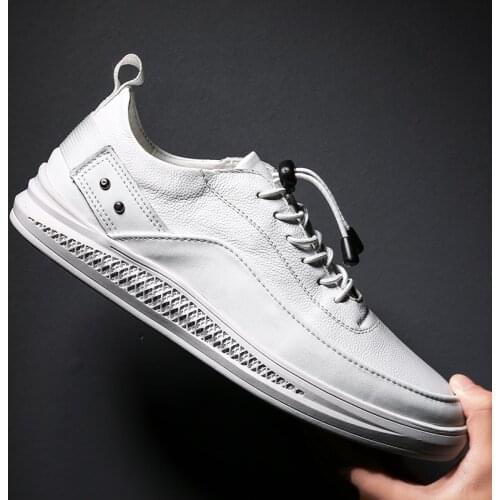 Leather Mens Shoes High Quality Comfortable Oxford Shoes Outdoor Casual Little White Shoes Fashion Men Skateboard Shoes