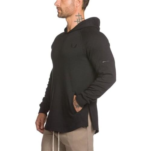 Men Bodybuilding Hoodies Gyms Brand Clothing Men Hoody Side Zipper Casual Sweatshirt Mens Fit Hooded Jackets