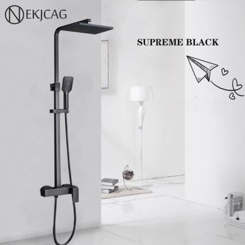 Bathroom Shower Faucet Set Multifunctional Shower Faucets Rainfall Head Swivel Brass Tub Spout Hot Cold Water Mixer Taps