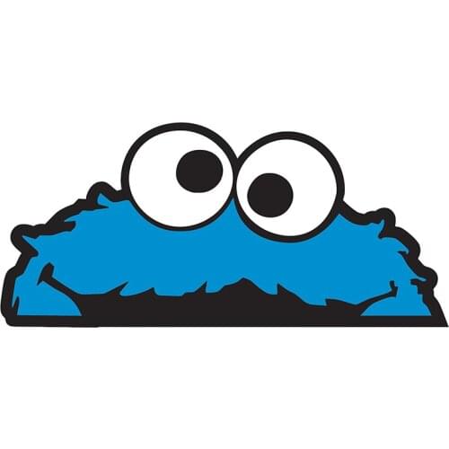 20x9cm Love Eating Cookie Peeking Monster Colorful Car Sticker Funny Car Stickers Styling Removable Decal for Fiat Stickers