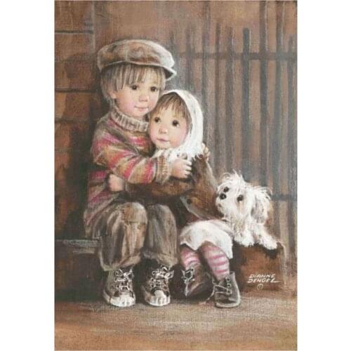 New Arrivals 5D DIY Full Round Diamond Painting Child Pure Love 3D Embroidery Cross Stitch Rhinestone Mosaic Home Decor Art Y153