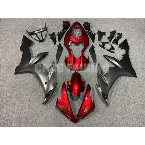 New ABS Motorcycle Whole Fairing Kit Fit For YAMAHA YZF1000 YZF R1 2004 2005 2006 04 05 06 Injection Bodywork Red And Gray ZXMT