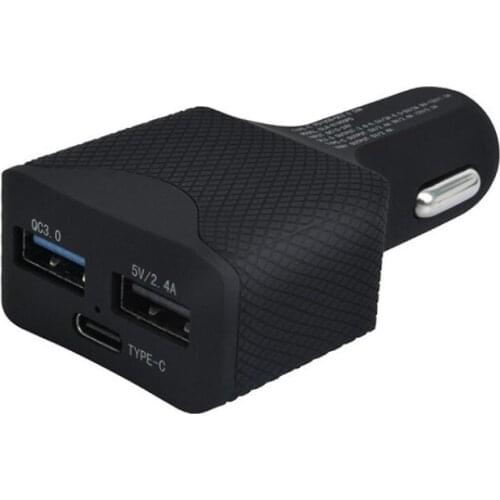 Portable High Quality 3 Port USB Fast Car Charger Support for Qualcomm QC3 Huawei FCPBC1.2 Safe Mini Charger