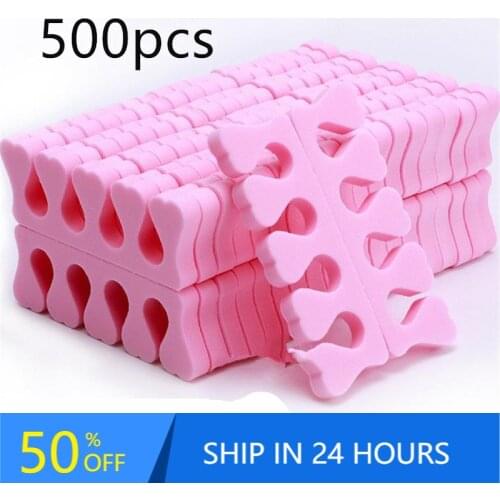 Wholesale 500pcs Pedicure Toe Separators Nail Art Finger Separators Soft Foam Toe Stretcher For Toe & Finger Relaxing Holding 30