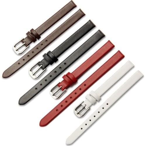 Replacement Bracelet Watch Band 6 8 10 12 13 14 15 16 17mm For Dw Samsung Casio Armani Ladies Genuine Leather Small Strap