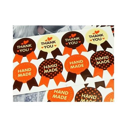 35mm HAND MADE Self-adhesive sealing paper sticker, 400 pcs/lot, Item No. TK03