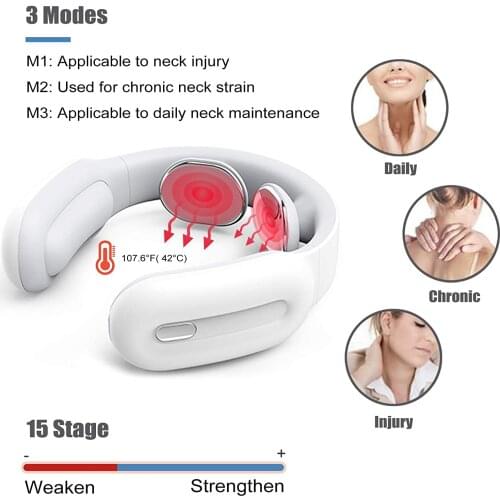 Smart Electric Neck and Shoulder Massager Low Frequency Magnetic Therapy Pulse Pain Relief Tool Health Care Relaxation