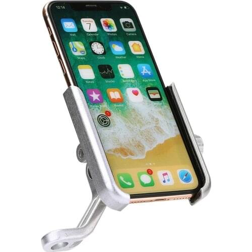 360 Degree Universal Metal Bike Motorcycle Motorbike Mirror Handlebar Smart Phone Holder Stand Mount For iPhone Huawei Samsung