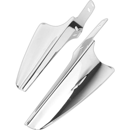 REWMTER Chrome Front Fork Mount Wind Deflectors Fit For Harley Touring Road King FLHR 1995-Up Electra Glide Street Glide Models