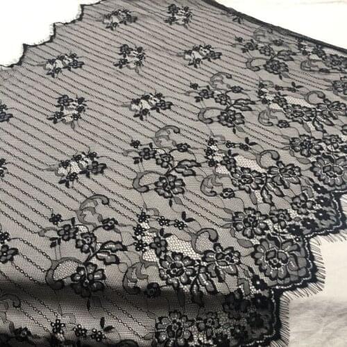 Wide 68CM high quality mesh eyelash lace fabric DIY clothing skirt curtain bed accessories