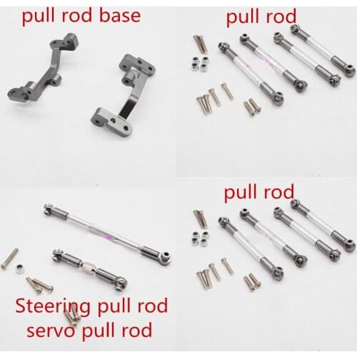 WPL B1 B-1 B14 B-14 B24 B-24 C14 C-14 1/16 RC Car spare parts Upgrade metal Pull rod Steering pull rod servo rod pull rod base