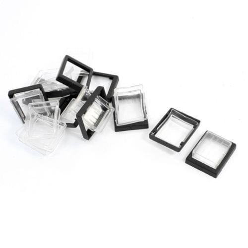 YOCOMYLY 100Pcs Black Frame Clear Silicone Waterproof Cap for KCD2 Rocker Switch