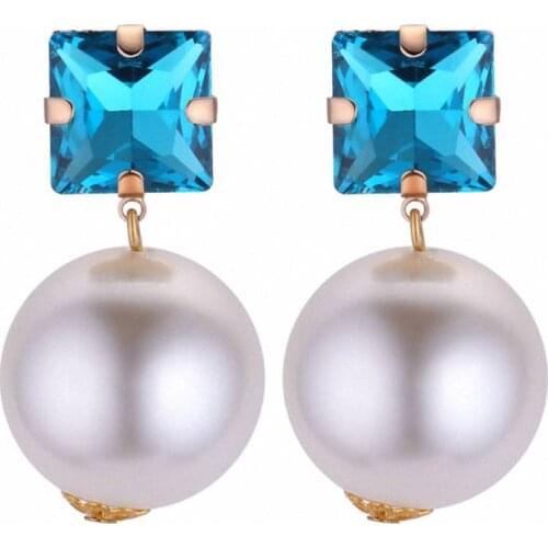 TONGKWOK Bohemia Exaggeration Dangle Earrings For Women Silk Thread Tassel square Long Chandelier Earrings #131989