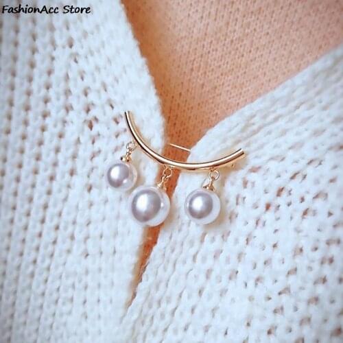 1PC Enamel Pin Golden Fixed Straps Anti Slip New Scarf Sweater Valentines Gift Anti-emptied Brooch Cardigan Anti Wearing Pins