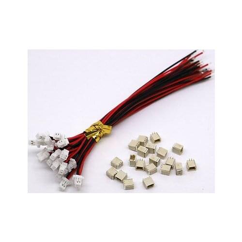 20 SETS Mini Micro SH 1.0 2-Pin JST Connector with Wires Cables 100MM