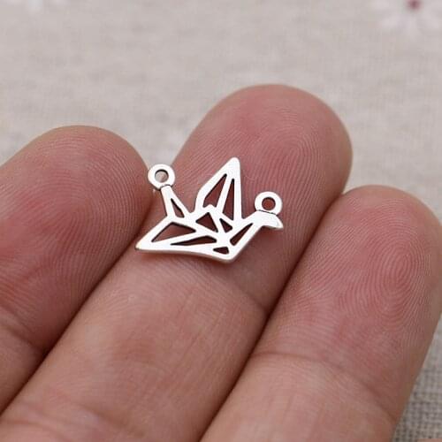 30pcs Tibetan Silver Plated Dove Birds Charm Connectors for Jewelry Making Bracelet Findings Accessories DIY Craft 17x12mm