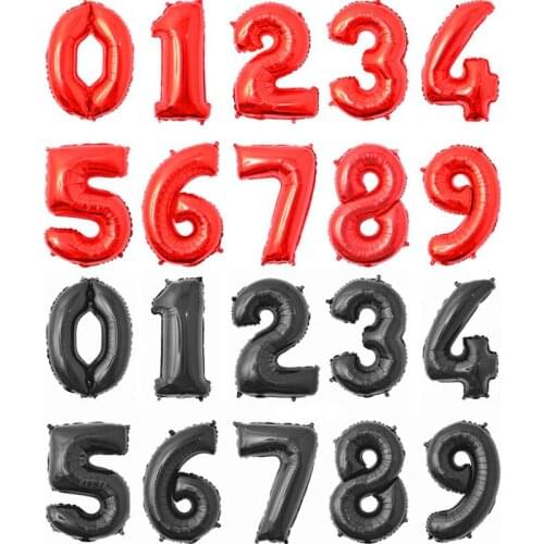 32 Inches Number Balloon Birthday Party Decorations Color Aluminum Foil Balloons Wedding Home Banquet Supplies LX3146