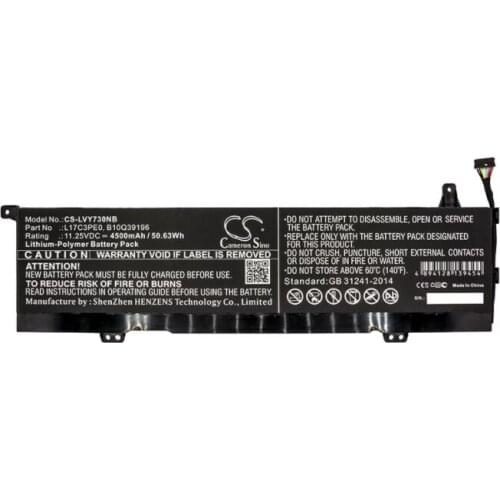 Cameron Sino 4500mAh battery for LENOVO Yoga 730-13IKB 730-2U 730 5B10Q39196 L17C3PE0 Notebook, Laptop Battery