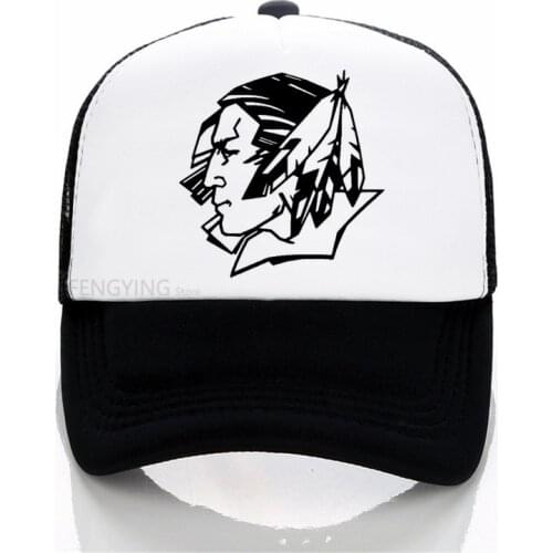 Cartoon Fighting Sioux With FEATHER Decals baseball cap Adjustable Snapbacks Hat Casual sports cap