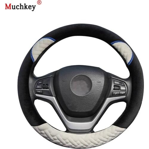 For Honda All Models Car Steering Wheel Cover Plush MUCHKEY Brand Soft Cute Anti-Slip High Quality Auto Accessories Interior