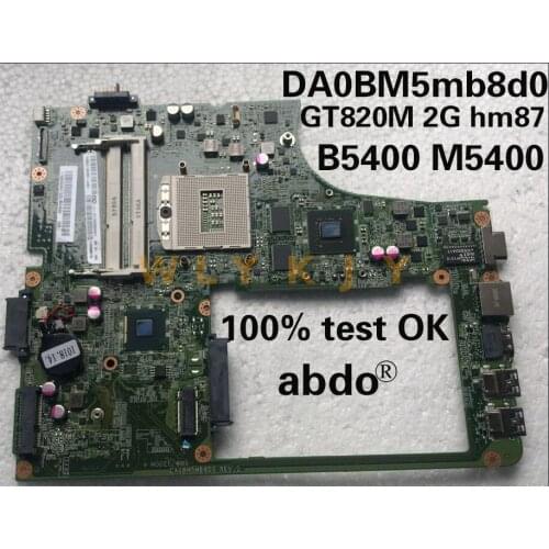 DA0BM5MB8D0 motherboard for Lenovo B5400 M5400 notebook motherboard PGA947 HM87 GT820M / GT720 2G DDR3 100% test work