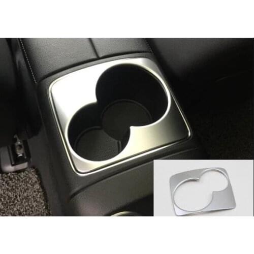 For Mercedes Benz E Class 2016 1PC ABS Chrome Car Rear Water Cup Frame Trim Cover Car Styling Accessories