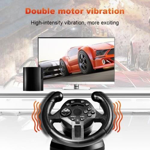 Racing Steering Wheel For PS3 Game Steering Wheel PC Vibration Joysticks Remote Controller Handle For PC Driving Gaming Handle