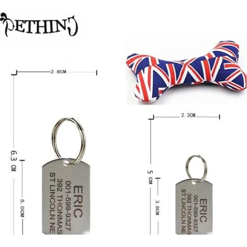 Pet Identification Tag Stainless Steel Dog Tag Personalized Necklaces Tags Cat Tag Custom Label Collar Accessories