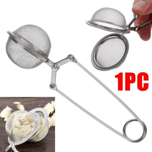 Kitchen Mesh Filter Spoon Stainless Steel Tea Herb Spice Infuser Filter Strainer Handle Mesh Ball Spoon For Home Tools