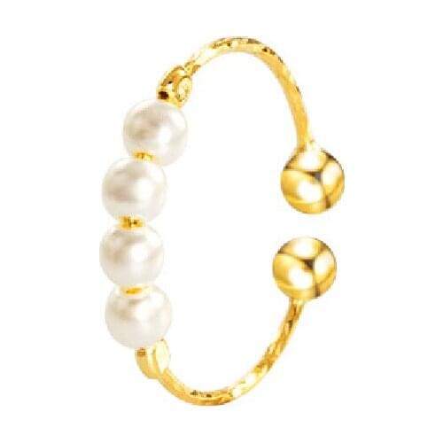 Trendy Women Ring S925 Silver Jewelry with Pearl Gemstone Open Finger Rings for Wedding Promise Party Gift Accessories Wholesale