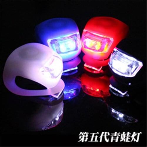Bicycle Front Light Silicone LED Head Front Rear Wheel Bike Light Waterproof Cycling With Battery Bicycle Accessories Bike Lamp